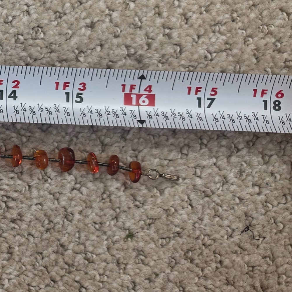 Vintage Baltic Amber Barrel Bead Southwestern Necklace - Picture 16 of 16